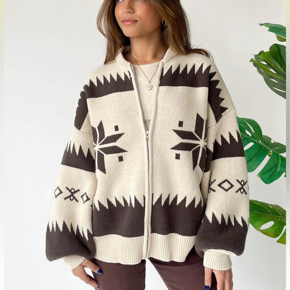 Grey Bandit Desert Nights Zip Up Sweater